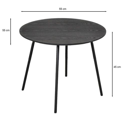 Table Basse Lyra Diamètre 55cm / Décor Chêne Noir