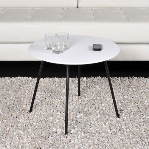 Table Basse Lyra Diamètre 55cm / Décor Chêne Blanc