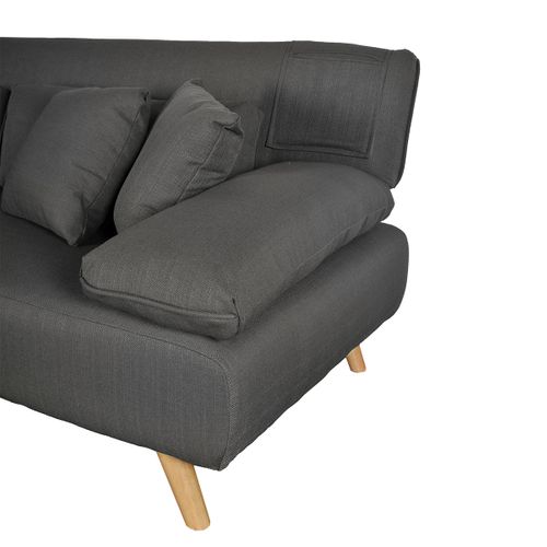 Canapé Convertible 3 Places Nohé Gris Chiné