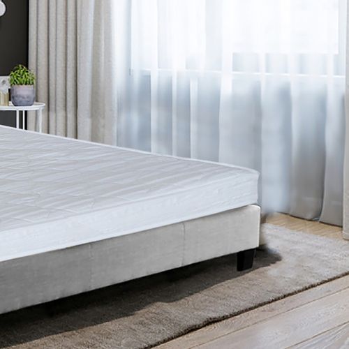 Lit 90x190 Sommier Inclus Dublin - Gris Clair