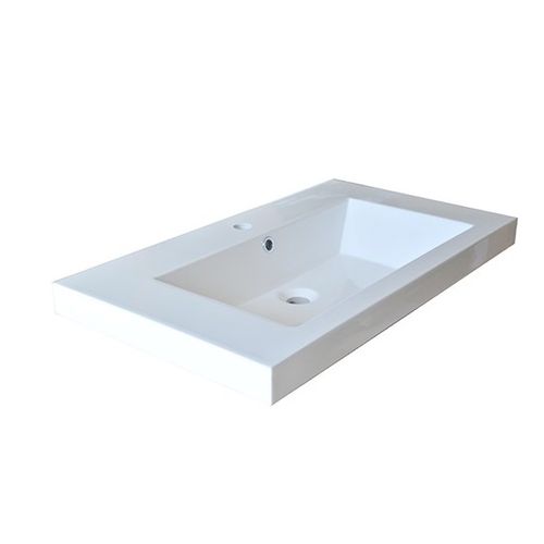 Plan De Toilette Glam 2 80cm / Blanc