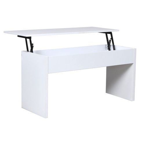 Table Basse Plateau Relevable Arizona 100x40cm / Blanc