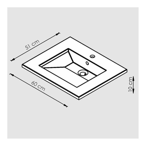 Meuble Sous-vasque 60 cm + Vasque + Miroir + Éclairage Maia / Chêne Fumé