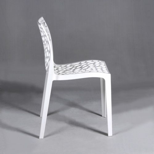 Lot De 4 Chaises Empilables Tela / Blanc