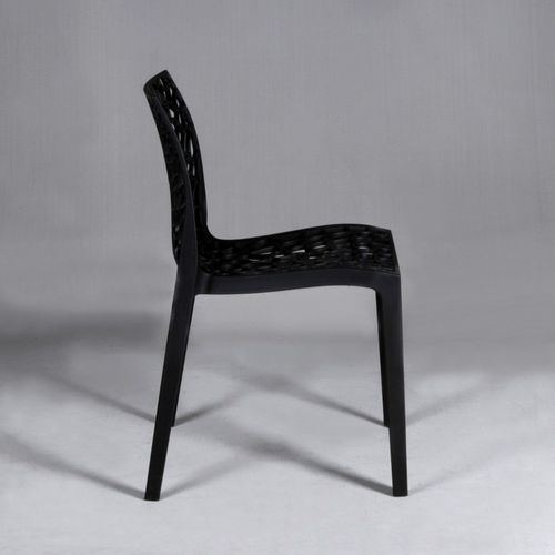 Lot De 4 Chaises Empilables Tela / Noir