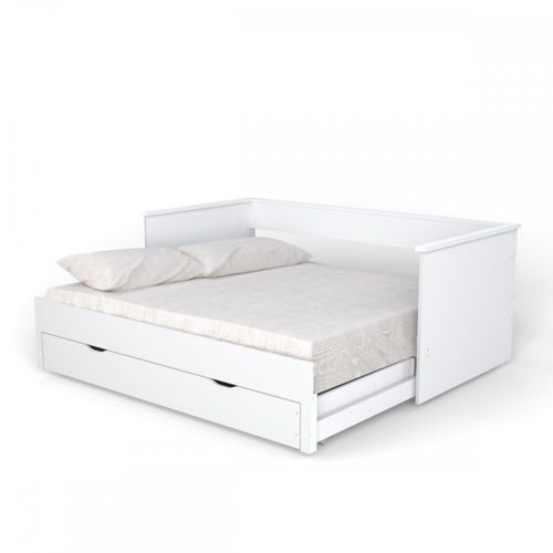 Banquette Extensible Mona 80x200 Cm + 2 Sommiers + 1 Tiroir / Blanc