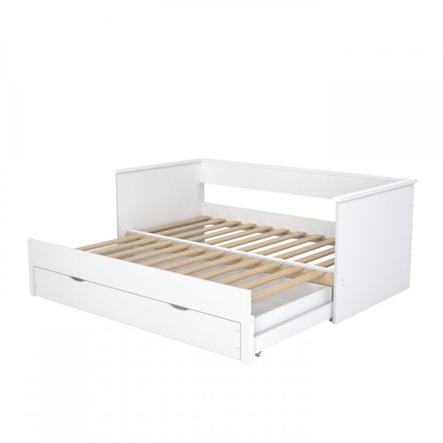 Banquette Extensible Mona 80x200 Cm + 2 Sommiers + 1 Tiroir / Blanc