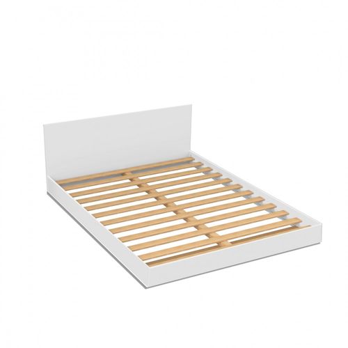 Lit Loft 140x190 + 2 Chevets  + Sommier + Tête De Lit / Blanc