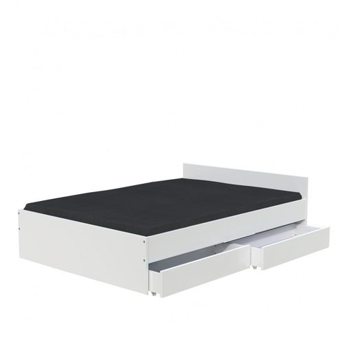 Lit Kappa 160x200 Cm + 2 Tiroirs / Blanc