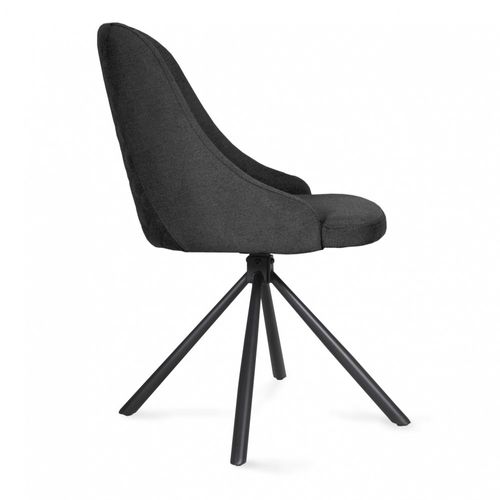 Lot De 4 Chaises Pivotantes Horizon / Gris Foncé