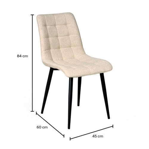 Lot De 4 Chaises De Salle à Manger Muse/ Beige