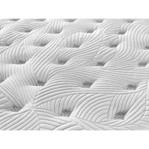 Lit Cool 140x190 Cm + 2 Chevets + Sommier + Matelas Cassie / Décor Chêne Blanchi et Noir