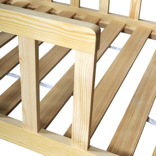 Lit Nino 70x140 + 1 Sommier + Barrière / Naturel