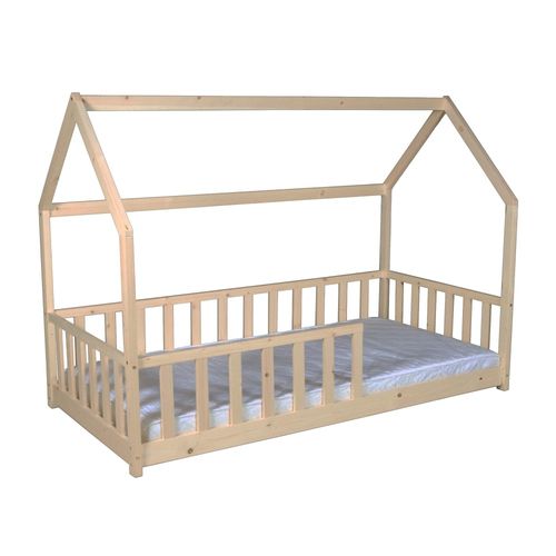 Lit Cabane Kiwi 90x190 Avec Sommier Et Matelas /naturel