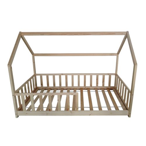 Lit Cabane Kiwi 90x190 Avec Sommier Et Matelas /naturel