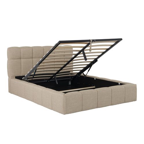 Lit Coffre 140x190 Cm Elias + Sommier / Beige