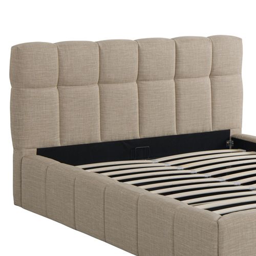 Lit Coffre 140x190 Cm Elias + Sommier / Beige