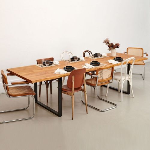 Table à Manger 220x100cm Ulysse - 10 Personnes / Chêne Massif Huilé
