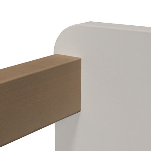 Lit 80x160 Pilou Avec Sommier / Blanc Et Naturel