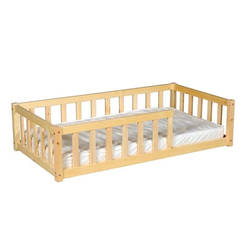 Lit Nino 70x140 Avec Sommier Et Matelas / Naturel