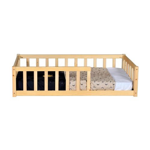 Lit Nino 70x140 Avec Sommier Et Matelas / Naturel