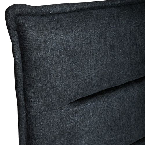 Tête De Lit En Tissu Daphne, Compatible Avec Lits 140 Et 160cm, Gris Foncé