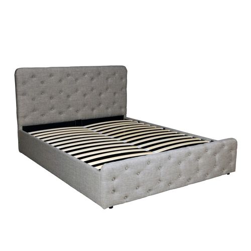 Lit Coffre 140x190 Cm Eden+ Sommier / Gris Clair