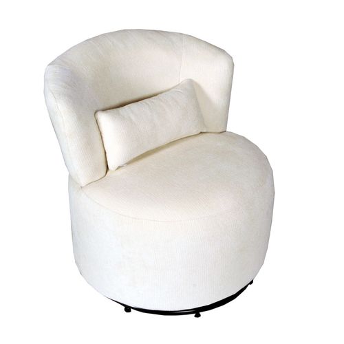 Fauteuil Pivotant De Salon Arno, Blanc