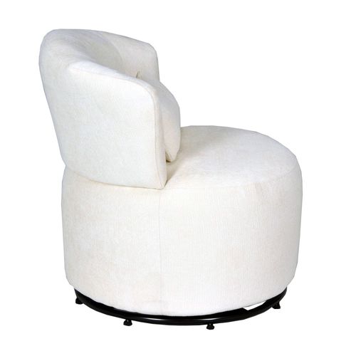 Fauteuil Pivotant De Salon Arno, Blanc