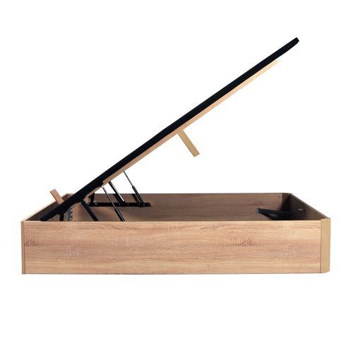 Lit Coffre Spiro 180x200cm + 1 Sommier / Décor Chêne Blanchi