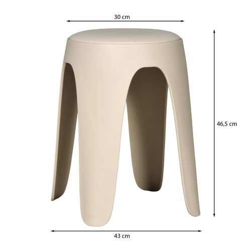 Lot De 2 Tabourets Empilables Tom / Beige