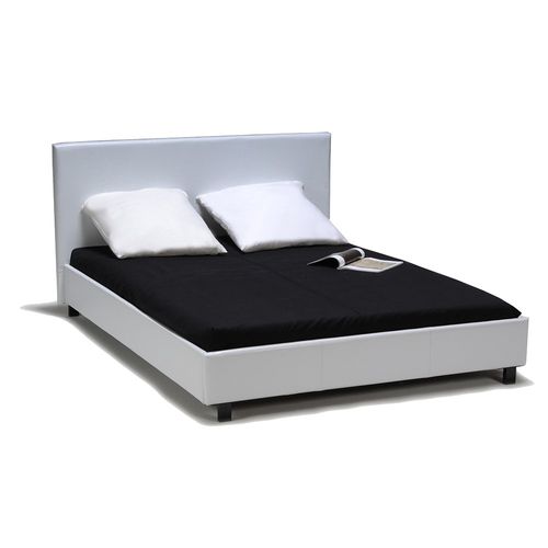 Lit Atlanta 140x190 Cm + 1 Sommier + 1 Matelas Iris / Blanc