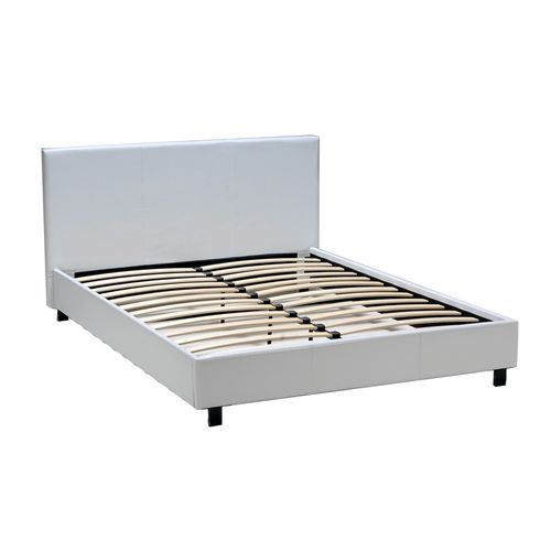 Lit Atlanta 140x190 Cm + 1 Sommier + 1 Matelas Iris / Blanc