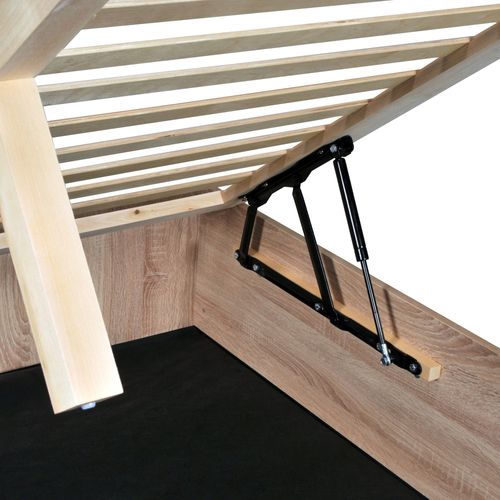 Lit Coffre 180x200cm Verso + 1 Sommier / Décor Chêne Blanchi