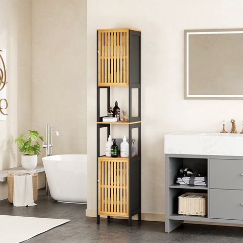 Colonne de salle de bain BRS43F - Bois Clair
