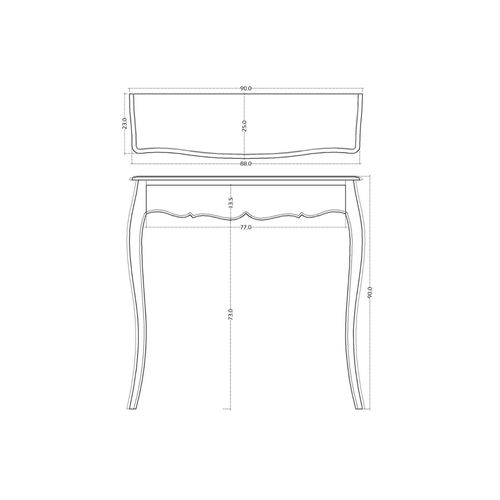 Console Murano Blanc 1 Tiroir - Amadeus