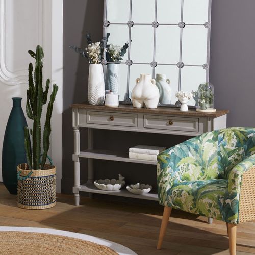 Console En Bois 2 Tiroirs 2 Tablettes - Edward