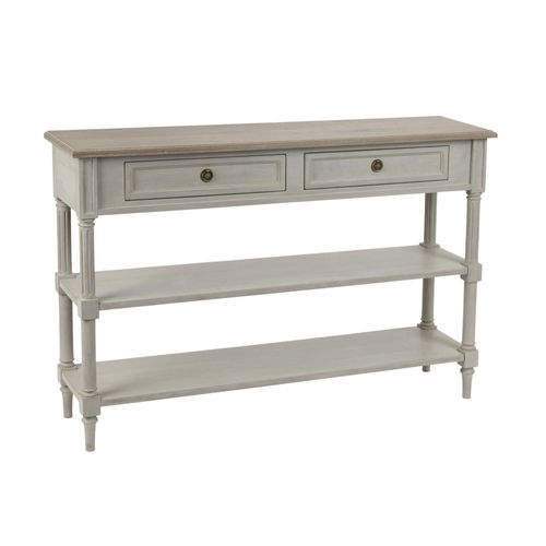 Console En Bois 2 Tiroirs 2 Tablettes - Edward
