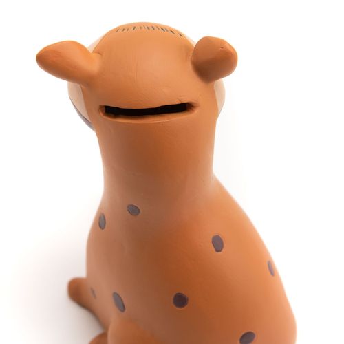 Coffre à Monnaie Léopard Marron Sabor 15x7x9 Cm