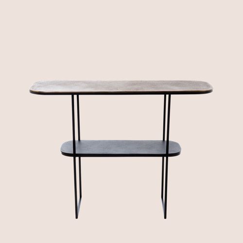 Console Rectangulaire En Fonte Double Plateau L116 - Miles