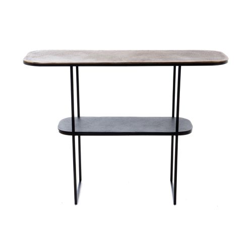 Console Rectangulaire En Fonte Double Plateau L116 - Miles