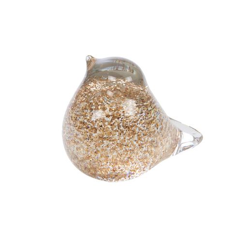 Oiseau Paillette Sulfure Or En Verre