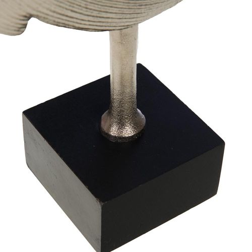 Décoration Swirl Argent Hauteur 46 Cm En Métal