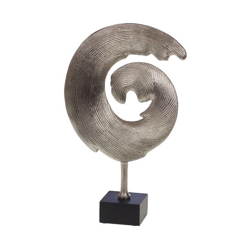 Décoration Swirl Argent Hauteur 46 Cm En Métal