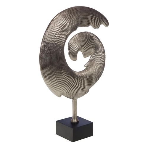 Décoration Swirl Argent Hauteur 46 Cm En Métal