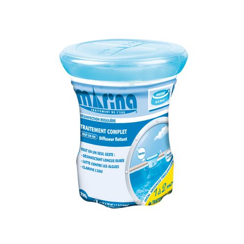 Traitement Multi-actions Au Chlore En Diffuseur Flottant 1 À 2 Mois Pour 10 À 30 M³