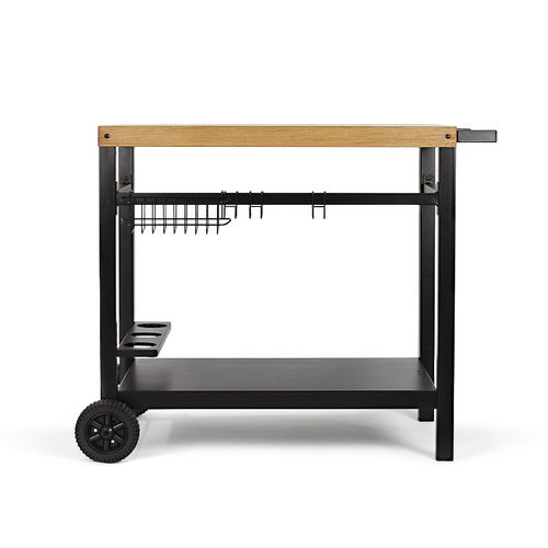 Chariot Pour Plancha Noir/bois - Gs131