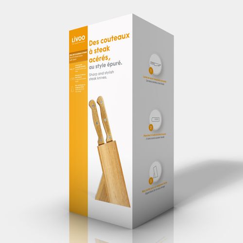Bloc De 6 Couteaux À Steak