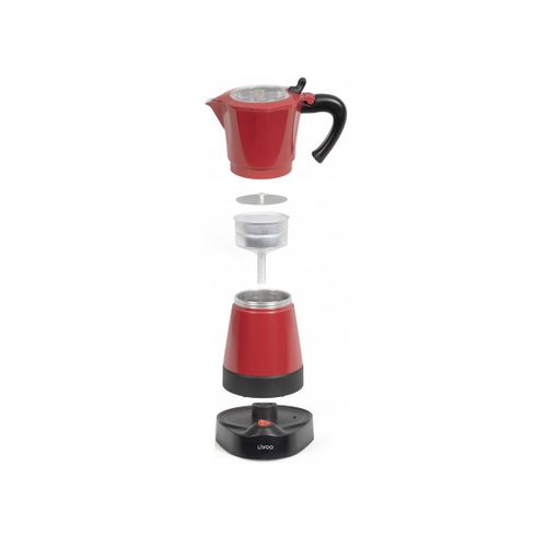 Cafetière Italienne Électrique 6 Tasses Rouge - Dod117rc