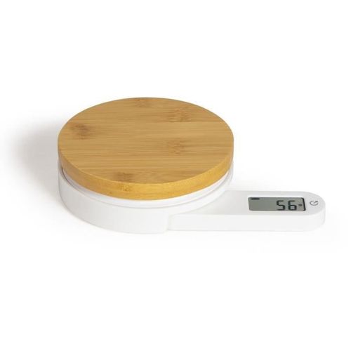 Balance De Cuisine Dynamo - Dom466 - Plateau Bambou - Sans Pile Ni Chargement - Max. 5 Kg